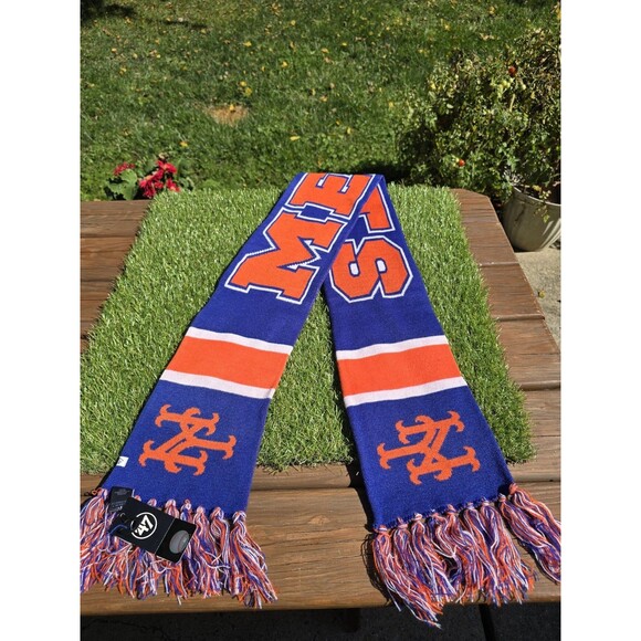 47 BrandNY Mets Scarf MLB Scarf Winter Adult OSFA NWT Breakaway Double Sided - Picture 4 of 12